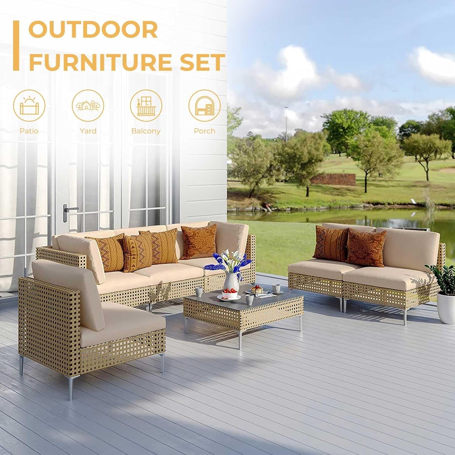 7-Piece Designer Patio Furniture Set