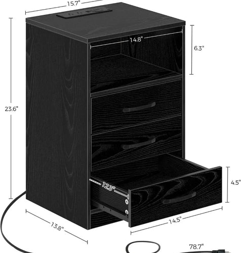 Three Drawer Nightstand
