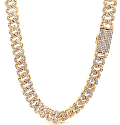 Arcadia Moissanite Gold Iced Out Cuban (No Stock Currently Sold Out)