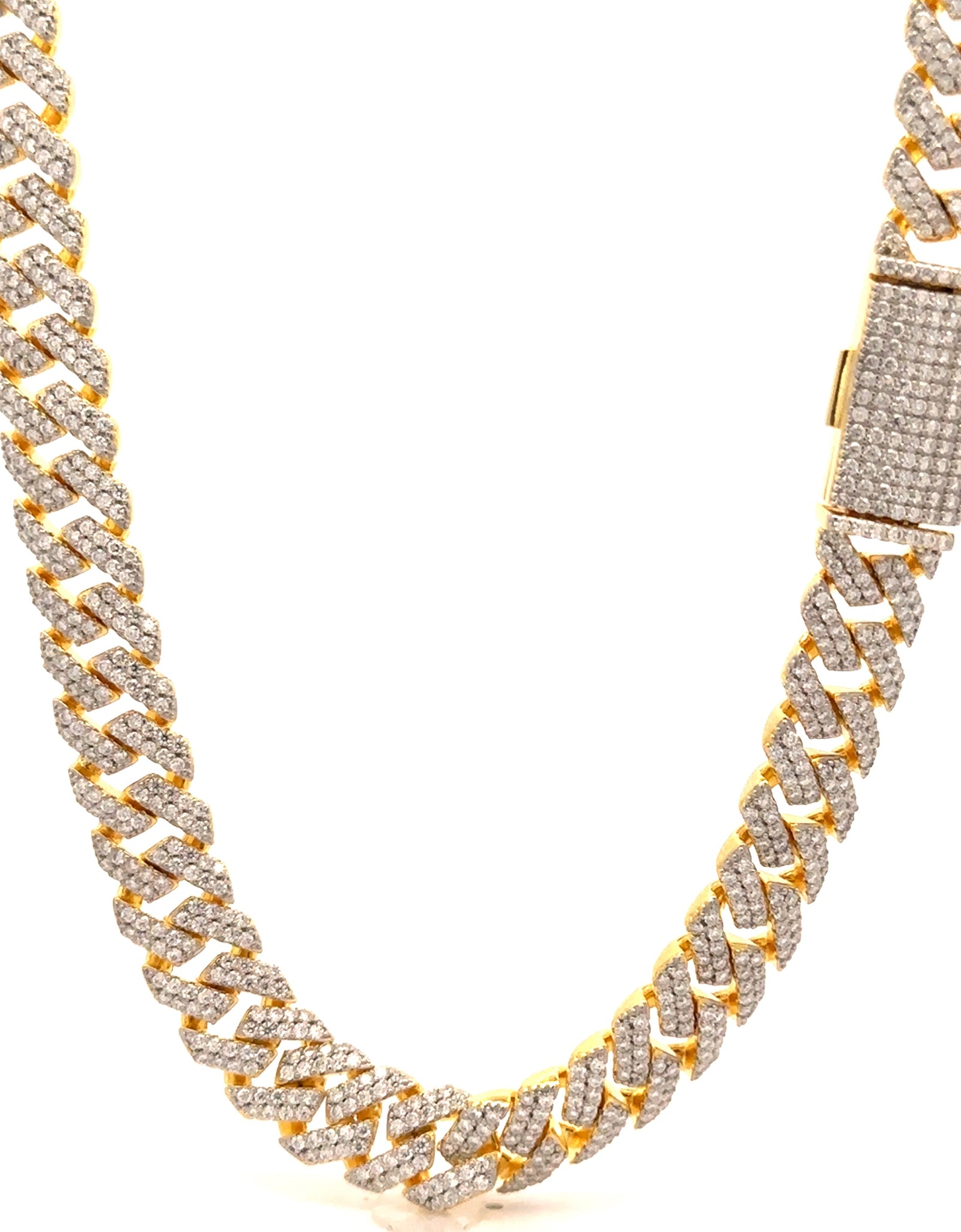 Arcadia Moissanite Gold Iced Out Cuban (No Stock Currently Sold Out)