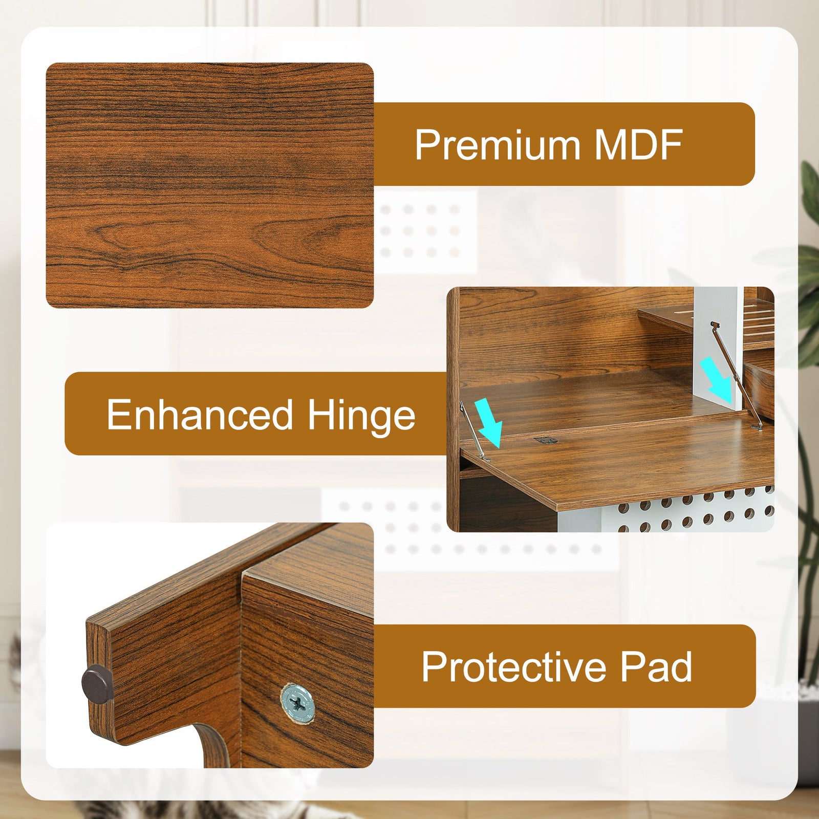 Modern 2-in-1 Cat Litter Box Enclosure Side Table – Hidden Cat House