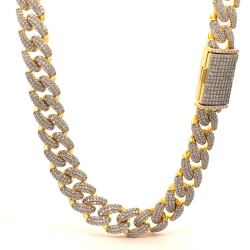 Arcadia Moissanite Gold Iced Out Cuban (No Stock Currently Sold Out)