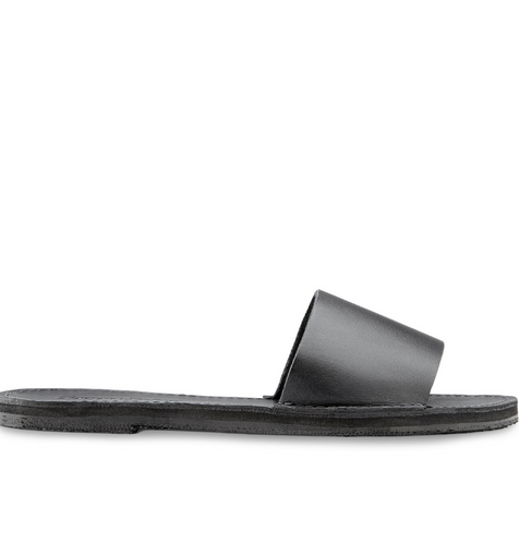 Arcadia "La Linda" Leather Slide Sandals