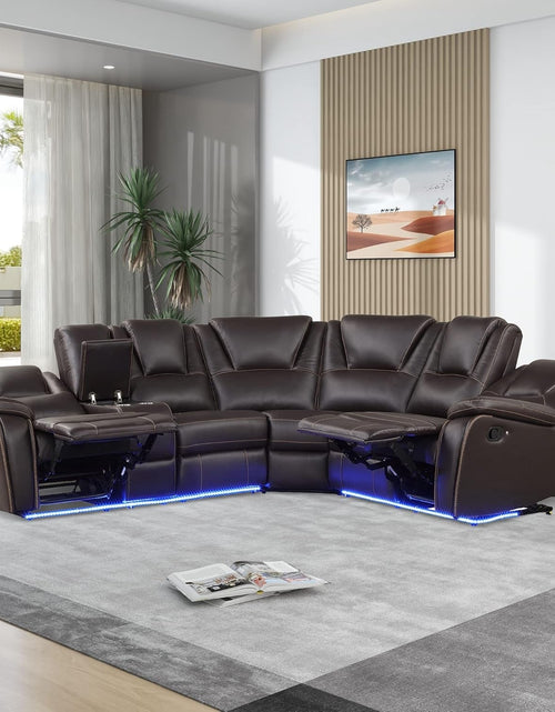 Load image into Gallery viewer, Arcadia Faux Leather Sectional Sofa
