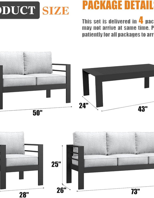 Load image into Gallery viewer, Arcadia 5 Pieces Weatherproof Patio Furniture Set
