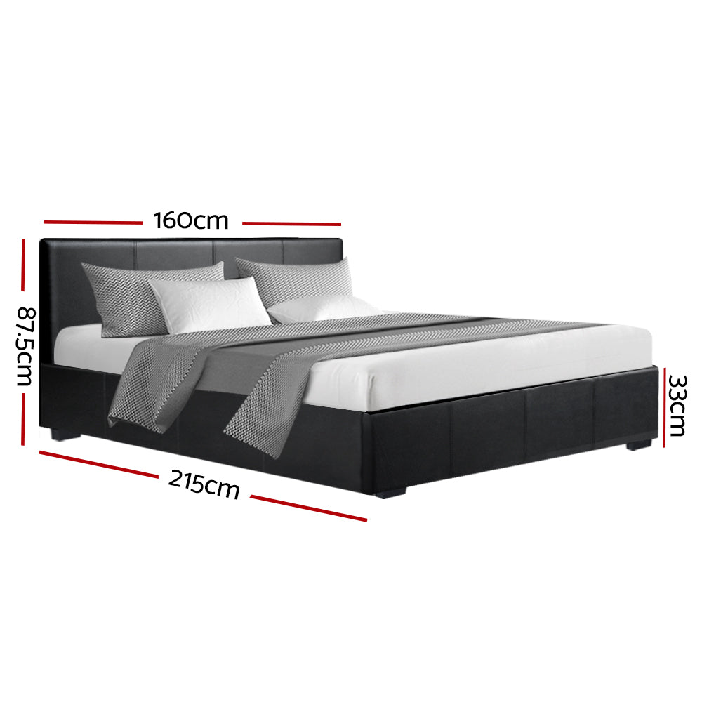 Queen Size Bed Leather