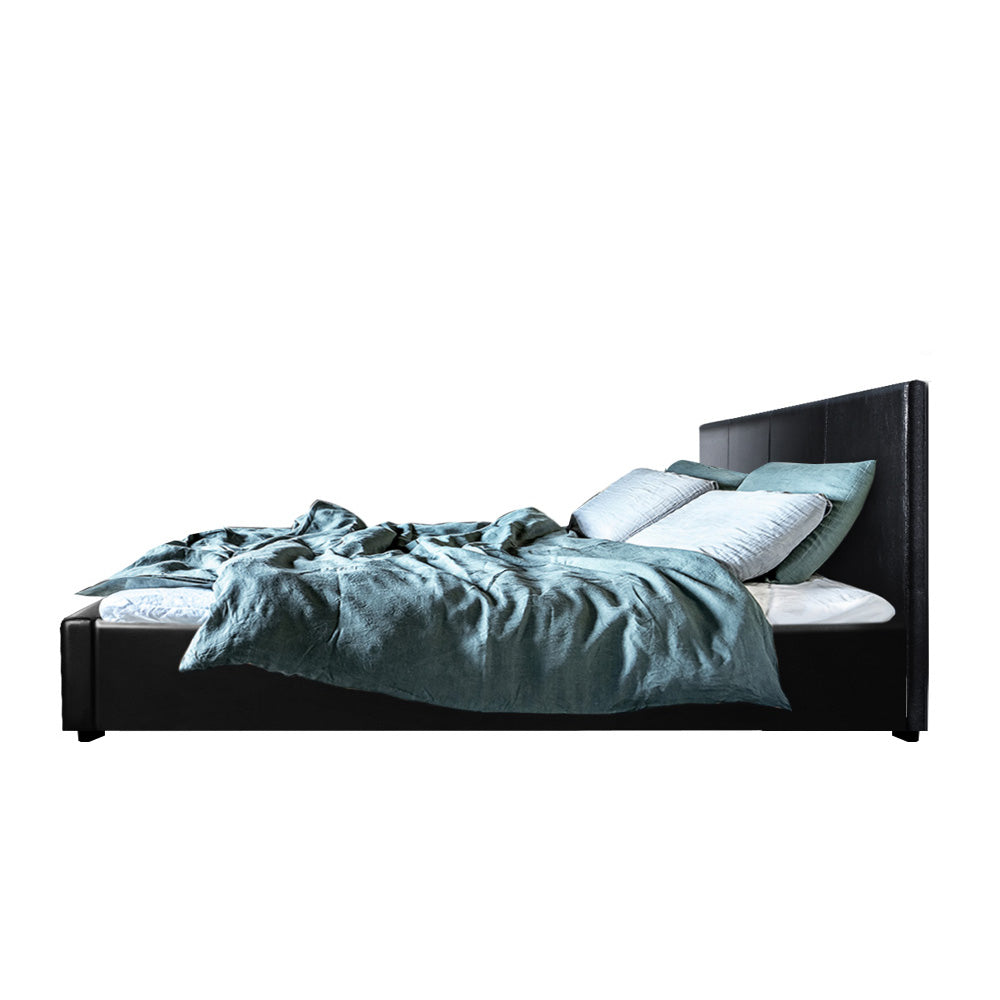 Queen Size Bed Leather