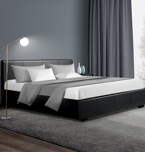 Queen Size Bed Leather