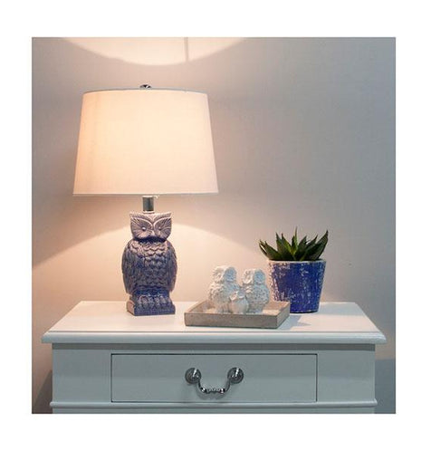 Table Lamp Gloss Finish Set Of Two With Shade