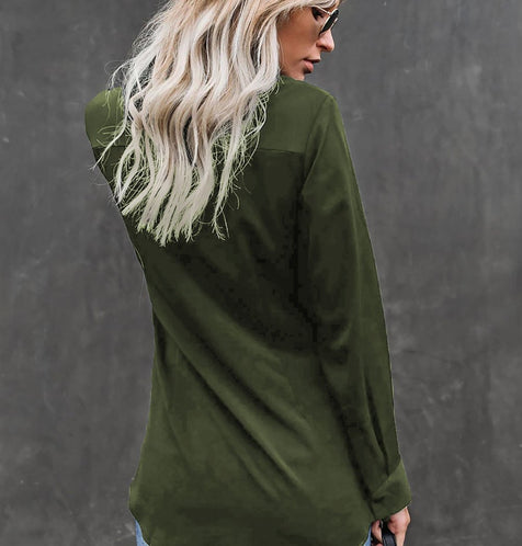 Arcadia Classic Green Button Down Blouse