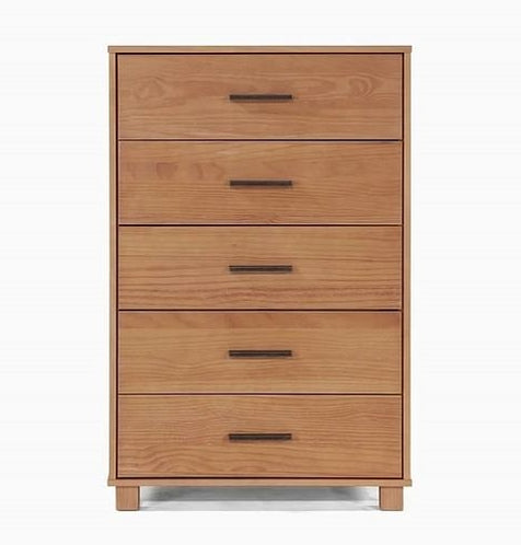 Solid Wood 5 Drawer Bedroom Chest