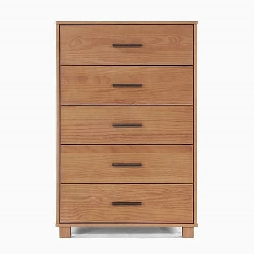 Solid Wood 5 Drawer Bedroom Chest