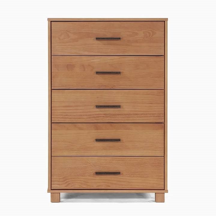 Solid Wood 5 Drawer Bedroom Chest