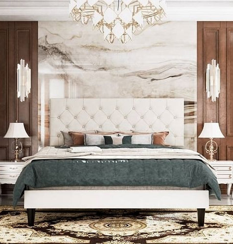 King Size Leather Platform Bed