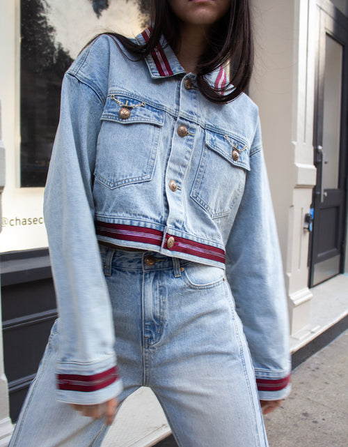 Load image into Gallery viewer, Designer Denim Jacket
