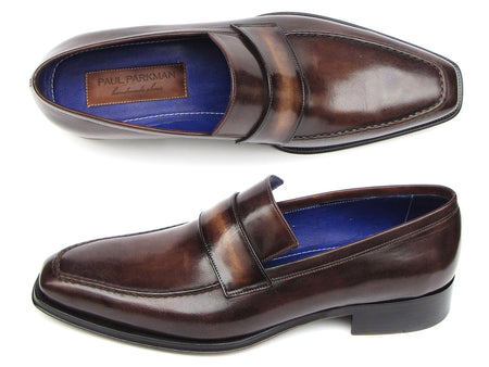 Paul Parkman Men's Loafer Bronze Hand Painted Shoes