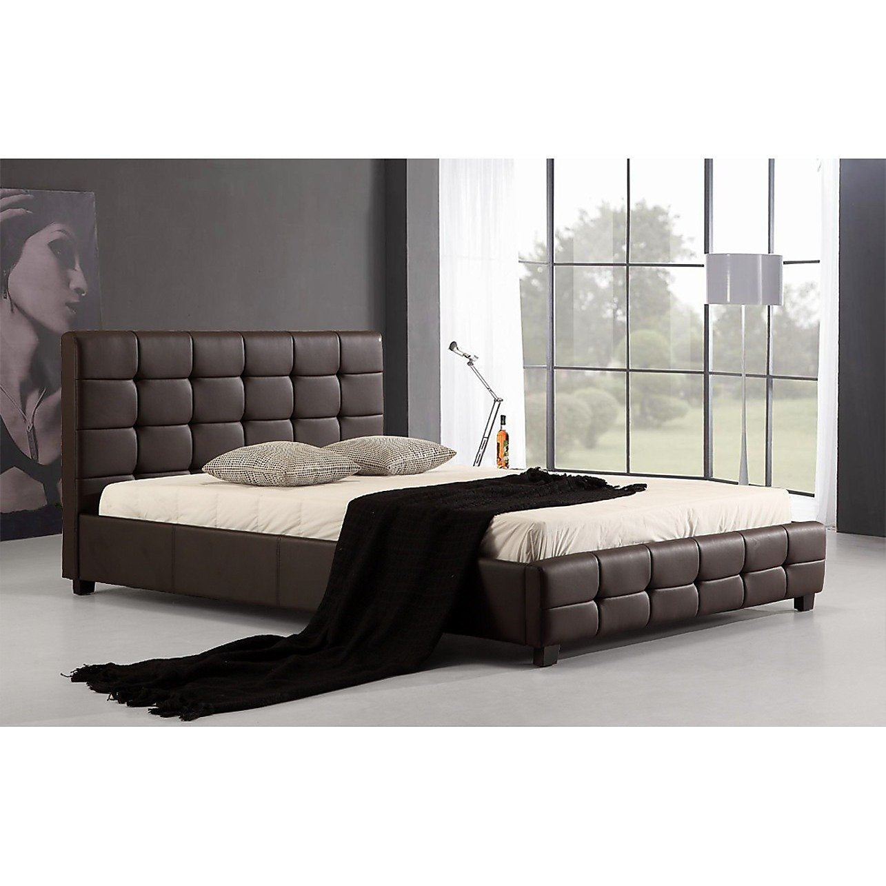 Queen Size Leather Deluxe Bed Frame