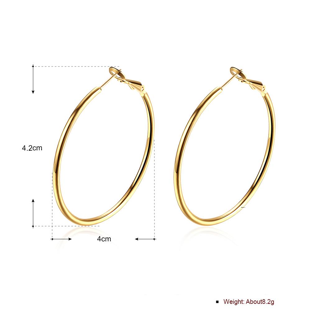 42mm Round Hoop Earring in 18K Gold Plated