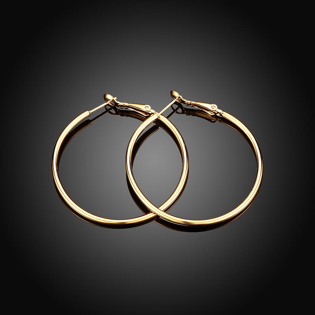 42mm Round Hoop Earring in 18K Gold Plated