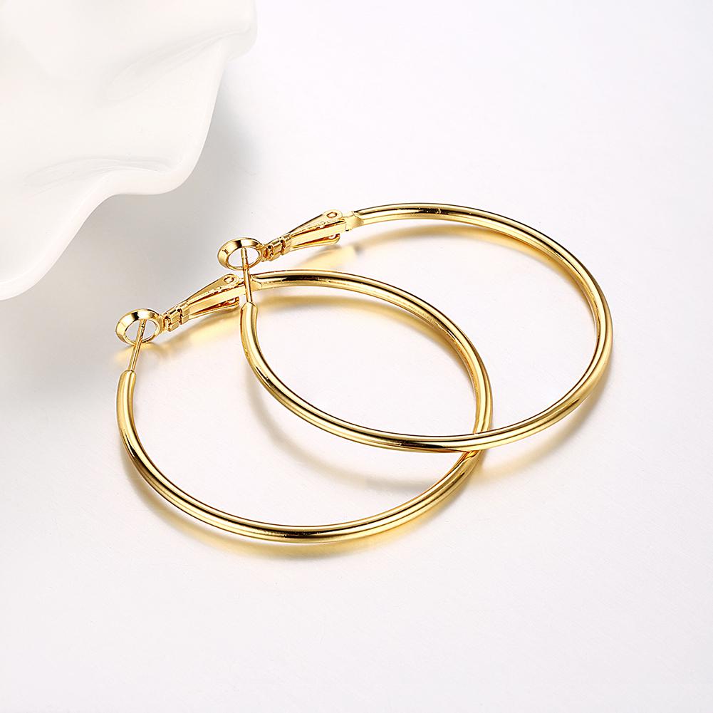 42mm Round Hoop Earring in 18K Gold Plated