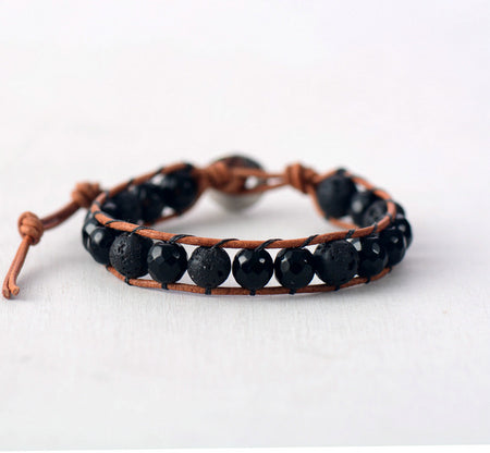Arcadia Lava Leather Bracelet