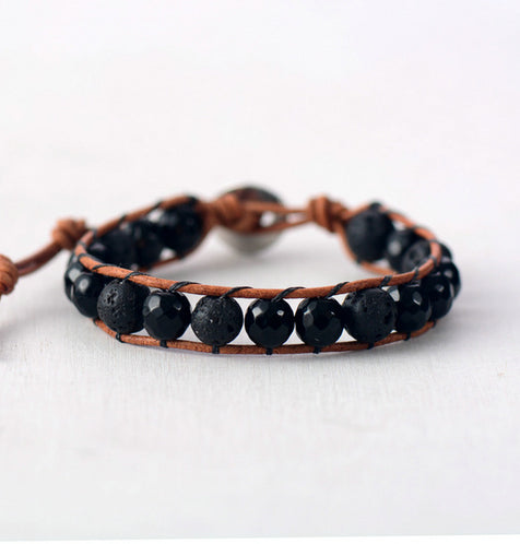 Arcadia Lava Leather Bracelet
