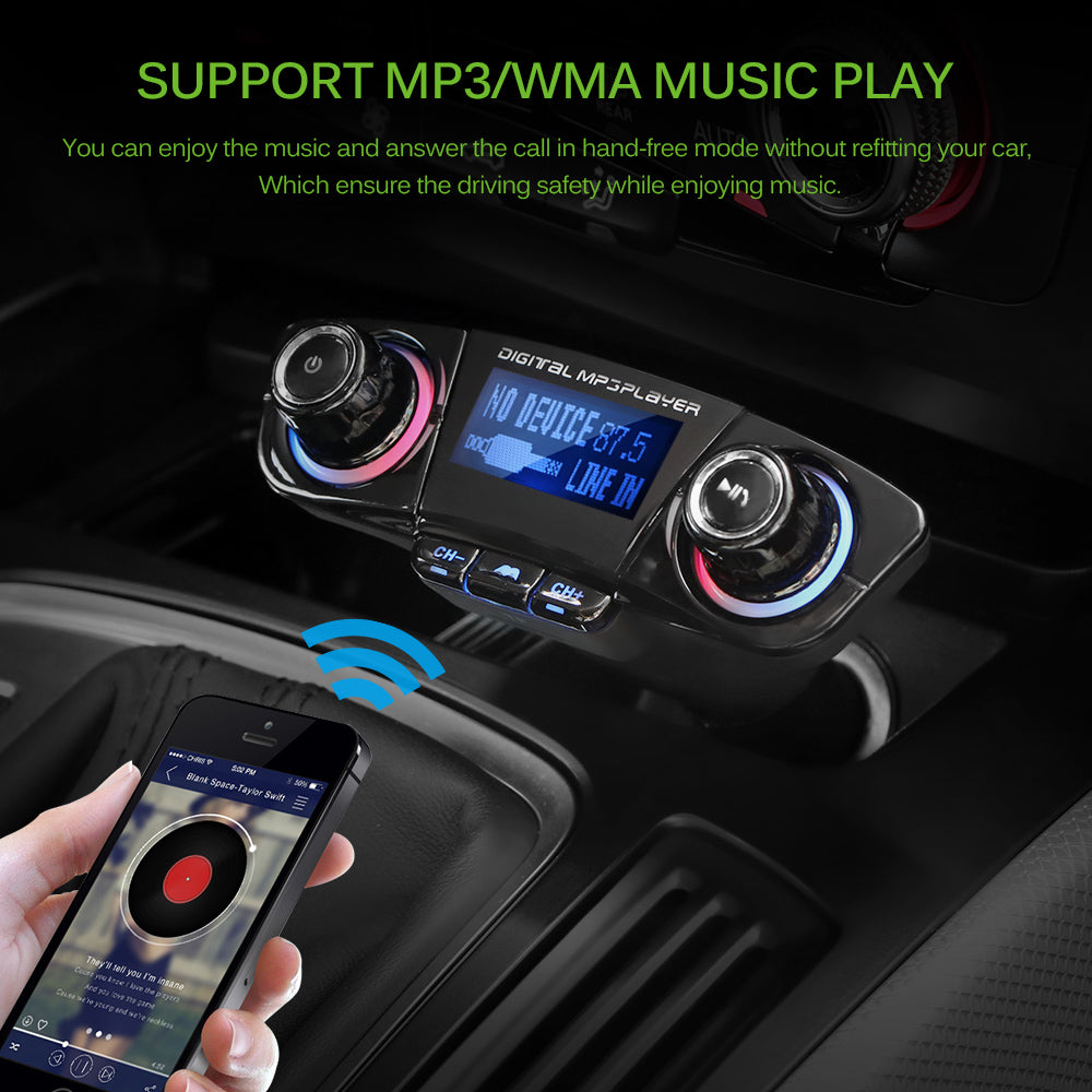 Blue Tooth Car FM transmitter MP3 Player Audio Receiver
