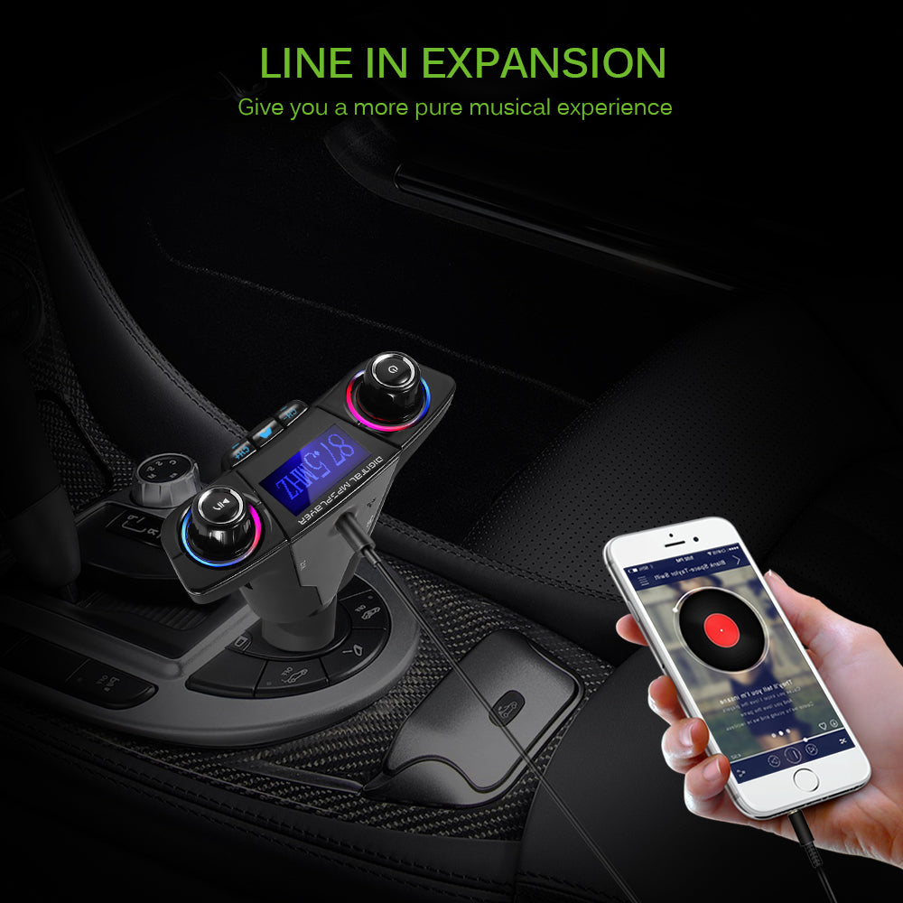 Blue Tooth Car FM transmitter MP3 Player Audio Receiver