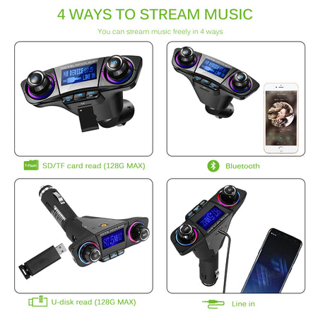 Blue Tooth Car FM transmitter MP3 Player Audio Receiver