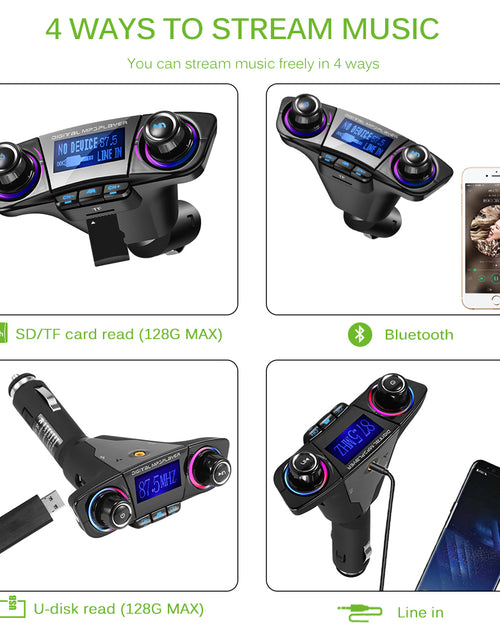Load image into Gallery viewer, Blue Tooth Car FM transmitter MP3 Player Audio Receiver
