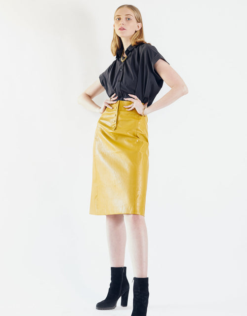 Load image into Gallery viewer, Italian Cut Leather Skirt
