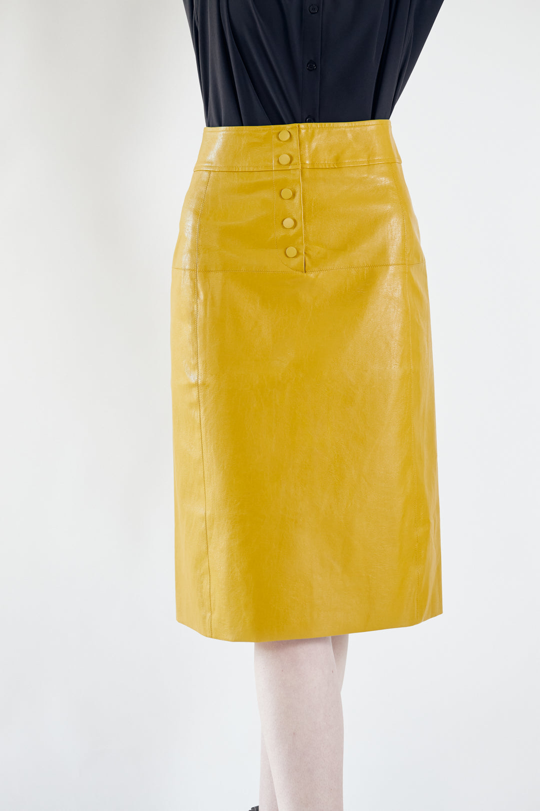 Italian Cut Leather Skirt