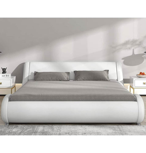 Imported King Size Leather Platform Bed Frame