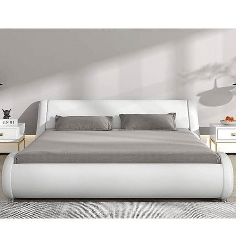 Imported King Size Leather Platform Bed Frame