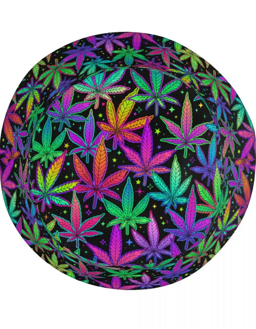 Load image into Gallery viewer, Weed Rainbow Plant Leaves Cannabis Bob Hat Marijuana Neon Field
