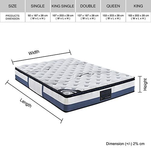 King Size Pillow Top Foam Mattress Medium Firm