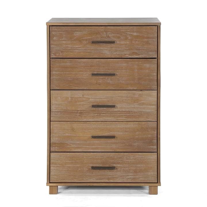 Solid Wood 5 Drawer Bedroom Chest