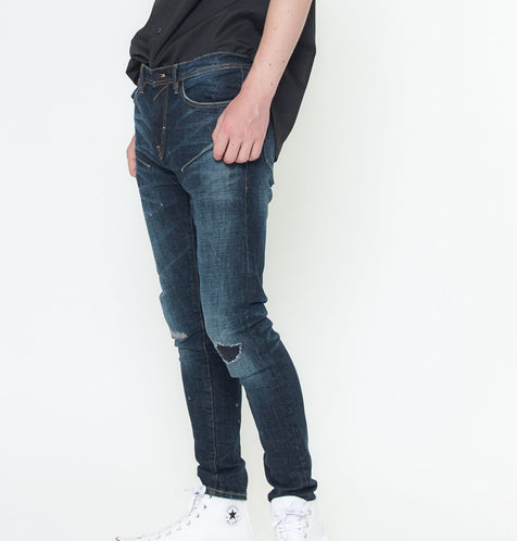 Designer Men's Skinny Jeans in Sky Blue