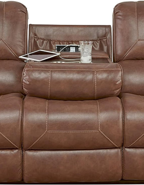 Load image into Gallery viewer, Milan Leather Reclining Sofa with Storage
