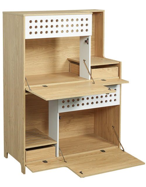 Load image into Gallery viewer, Modern 2-in-1 Cat Litter Box Enclosure Side Table – Hidden Cat House
