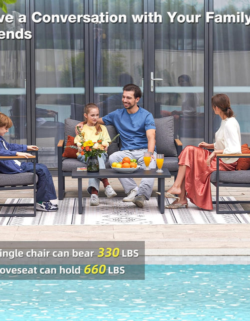 Load image into Gallery viewer, Arcadia Patio Furniture Set 4 Pieces with Table.
