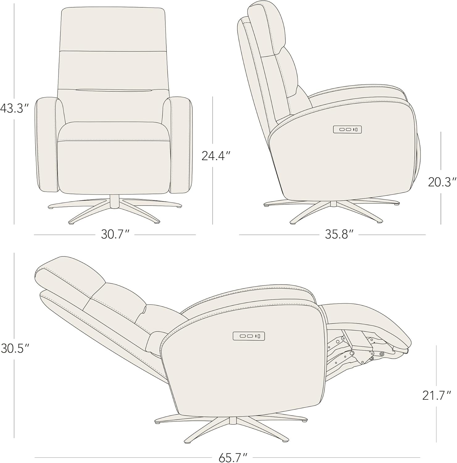 "Snow White" Genuine Leather Dual Motor