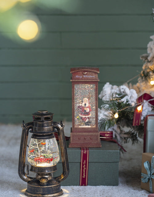 Load image into Gallery viewer, Santa Lantern and Light for Christmas
