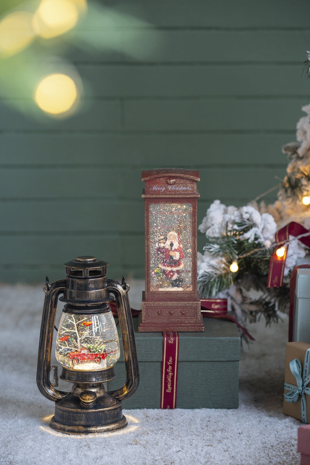 Santa Lantern and Light for Christmas