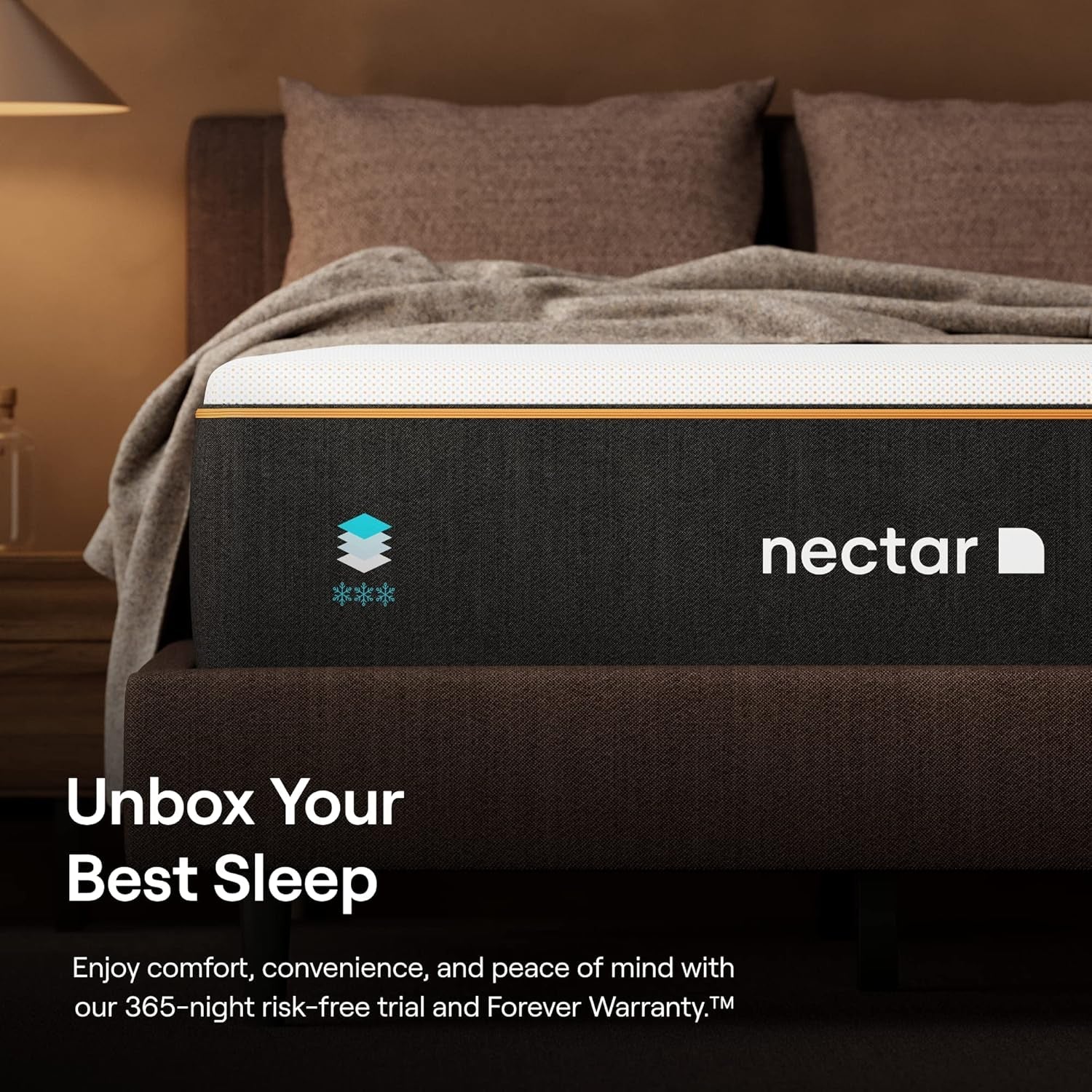 Nectar Cooling Gel Memory Foam Mattress, King Size