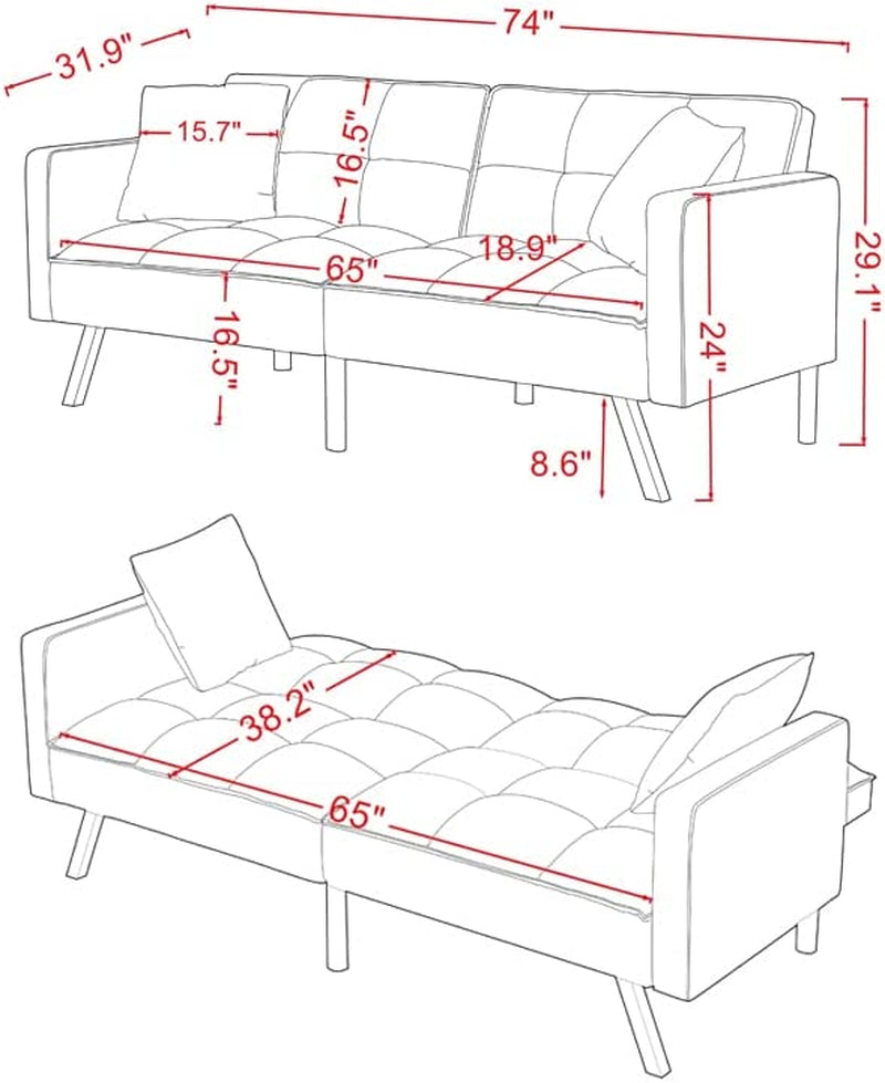 Adjustable Loveseat Sofa Bed