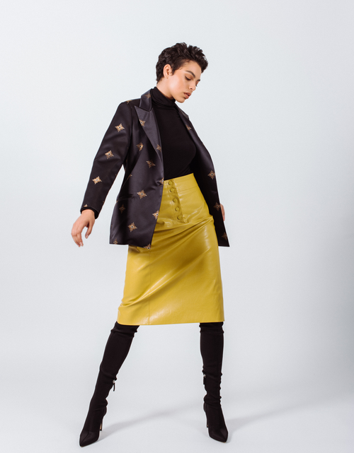 Load image into Gallery viewer, Italian Cut Leather Skirt
