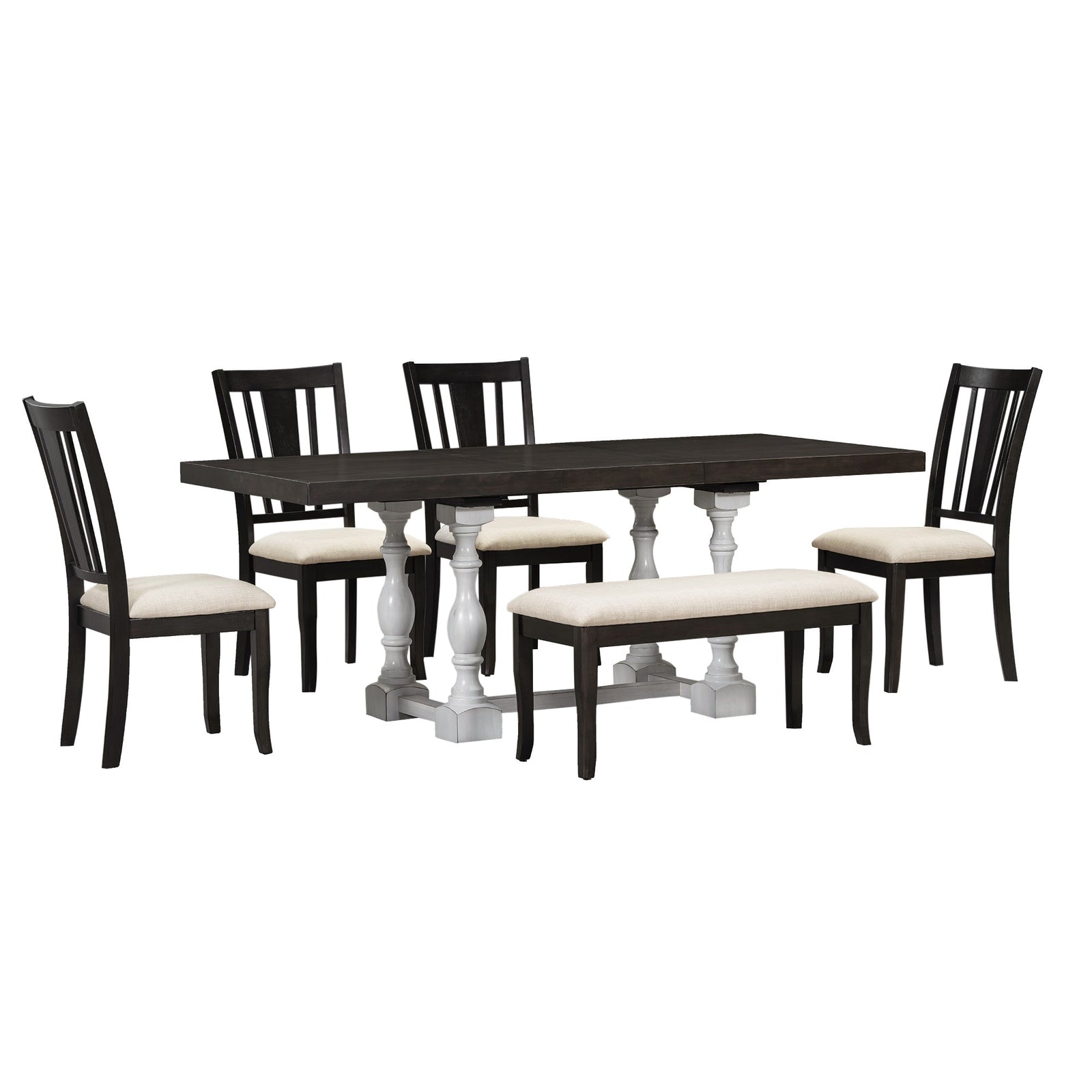 6-Piece Dining Table Set With Chairs