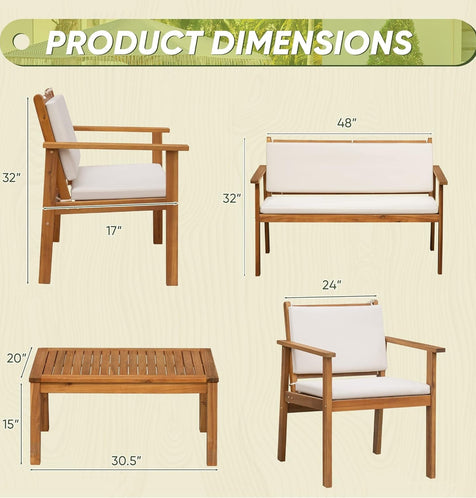 Arcadia Patio Furniture 4 Piece