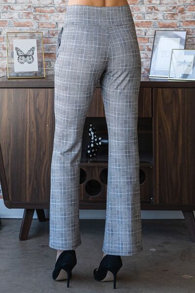 Load image into Gallery viewer, Arcadia Plaid Flare Pants
